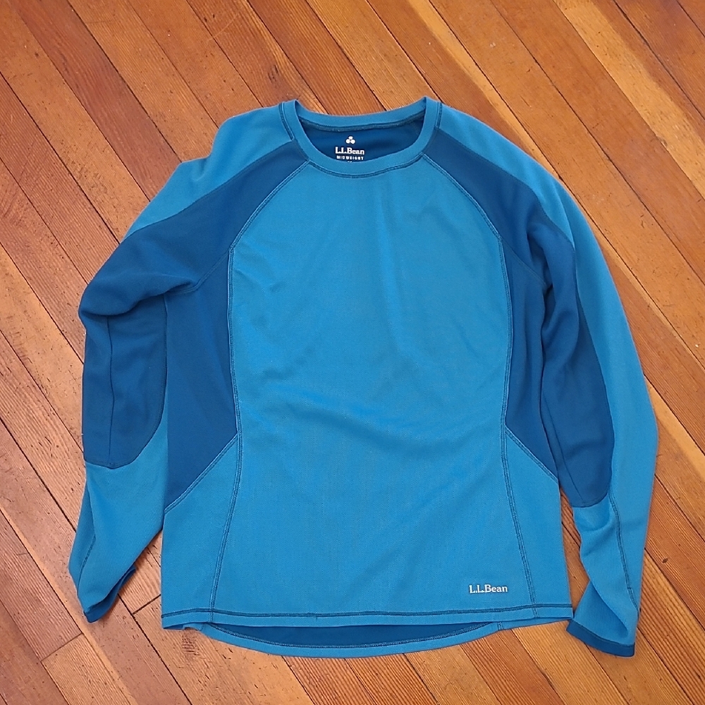 L.L. Bean Blue Rash Guard Swim Top